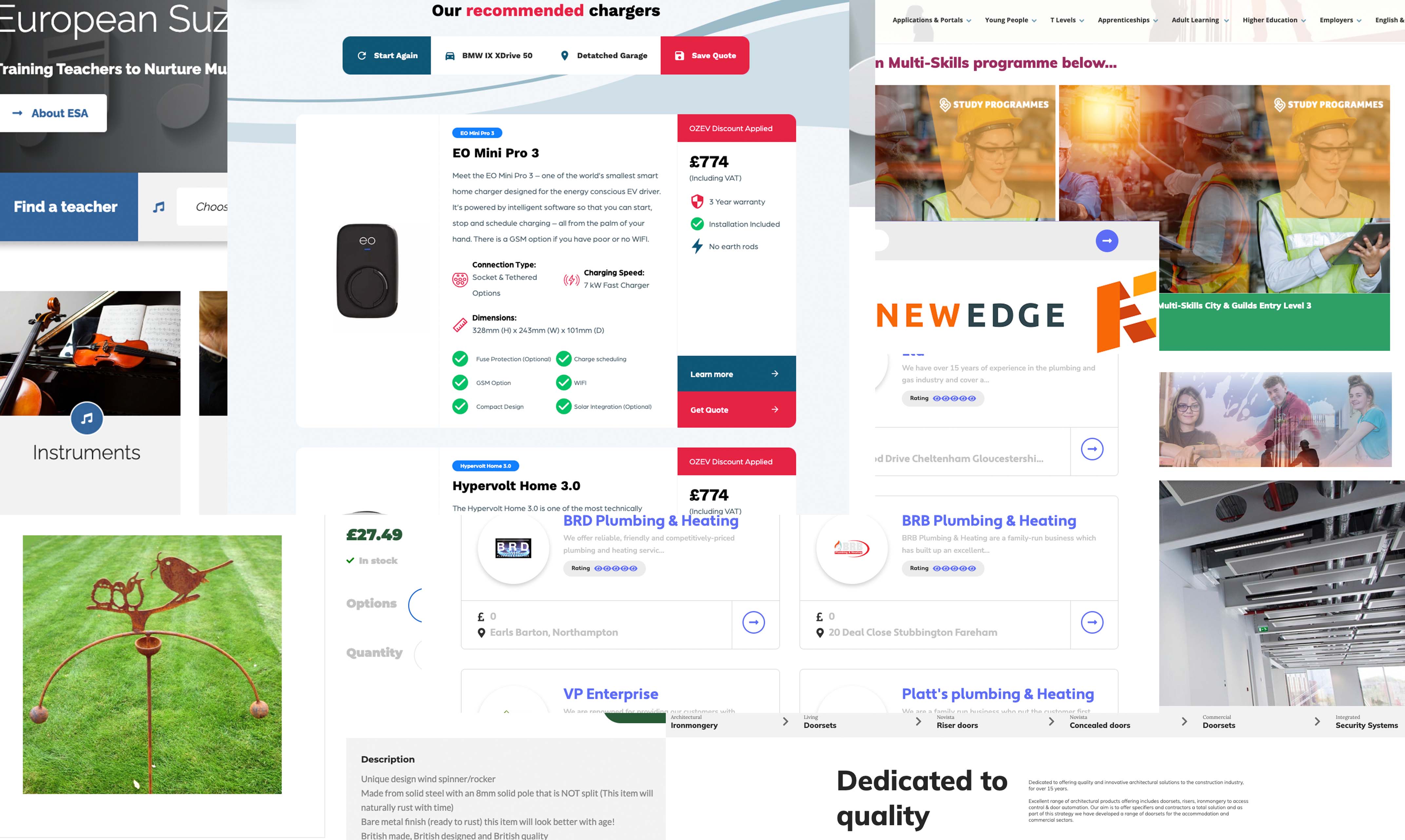 What are the main different types of websites?